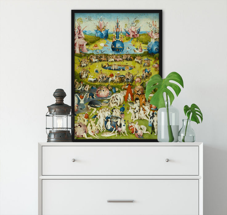 Hieronymus Bosch - Der Garten der Lüste II, Poster mit Bilderrahmen