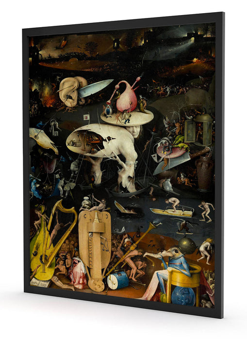 Hieronymus Bosch - Der Garten der Lüste III, Poster mit Bilderrahmen