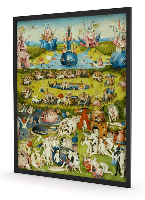 Hieronymus Bosch - Der Garten der Lüste IV, Poster mit Bilderrahmen