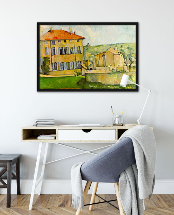 Paul Cézanne  - Jas de Bouffan II, Poster mit Bilderrahmen