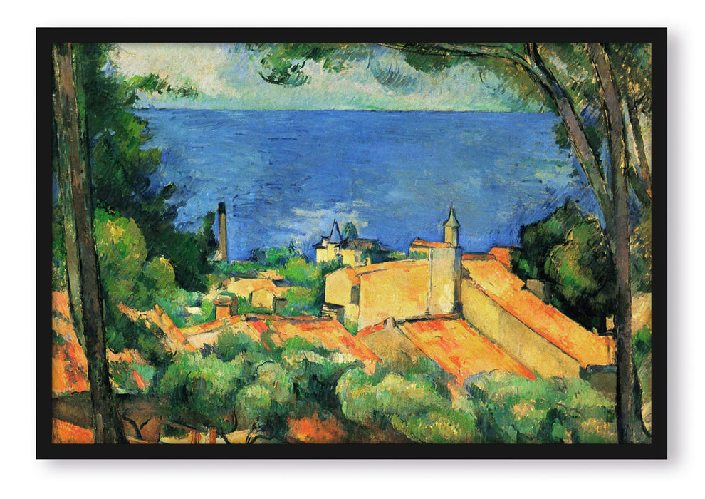 Paul Cézanne  - L'Estaque, Poster mit Bilderrahmen