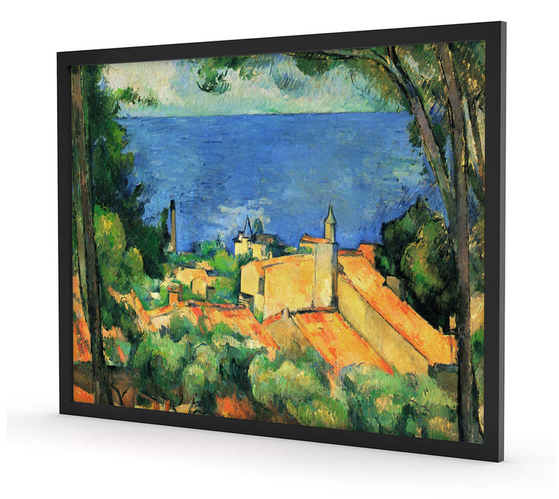 Paul Cézanne  - L'Estaque, Poster mit Bilderrahmen