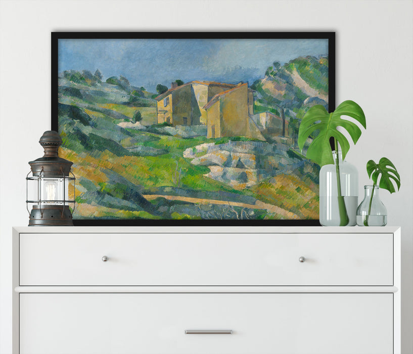 Paul Cézanne  - Das Riaux-Tal nahe l'Estaque, Poster mit Bilderrahmen