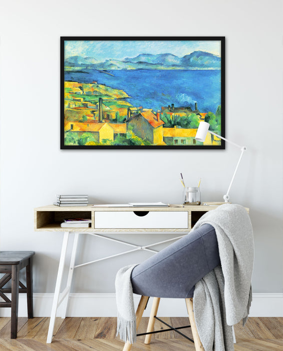 Paul Cézanne  - Die Bucht von Marseilles Blick von L', Poster mit Bilderrahmen