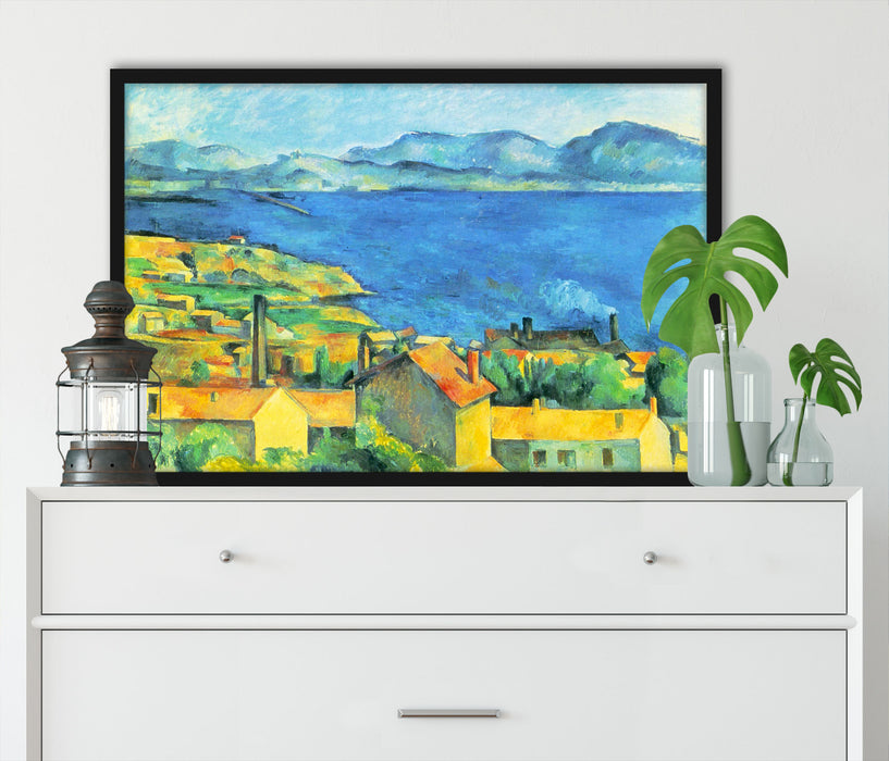 Paul Cézanne  - Die Bucht von Marseilles Blick von L', Poster mit Bilderrahmen