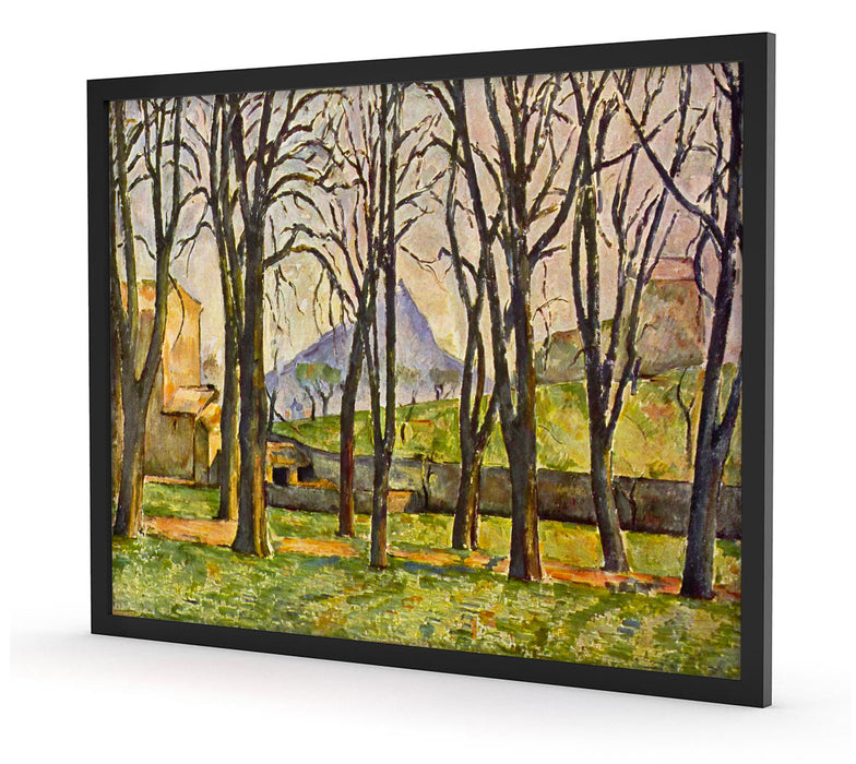 Paul Cézanne  - Jas de Bouffan III, Poster mit Bilderrahmen