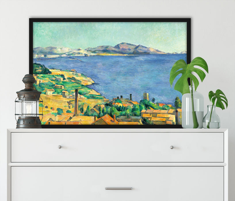 Paul Cézanne  - Der Golf von Marseilles, Poster mit Bilderrahmen