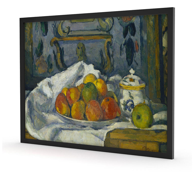 Paul Cézanne  - Apfelteller, Poster mit Bilderrahmen