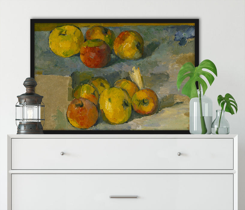 Paul Cézanne  - Äpfel, Poster mit Bilderrahmen