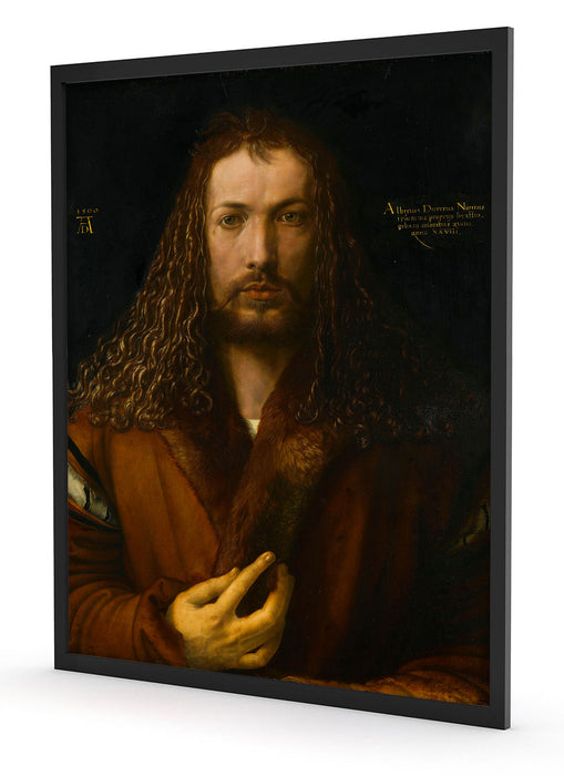 Albrecht Dürer - Selbstbildnis , Poster mit Bilderrahmen