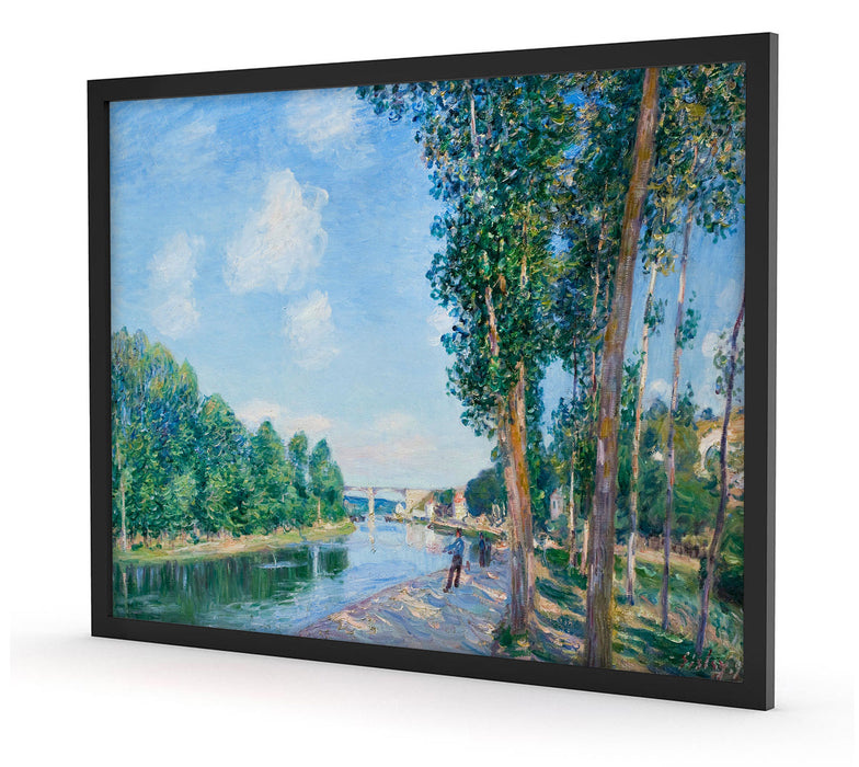 Alfred Sisley - Saint Mammès June Sunshine, Poster mit Bilderrahmen