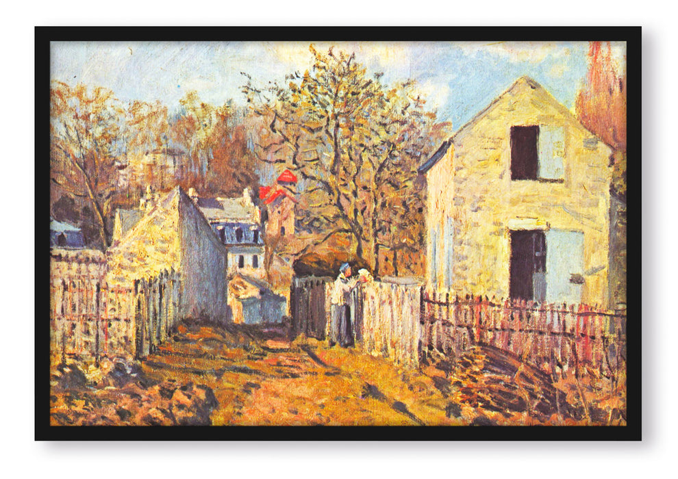 Alfred Sisley - Village de Voisins, Poster mit Bilderrahmen