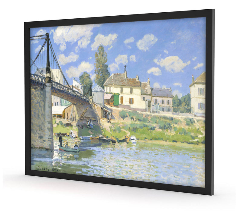 Alfred Sisley - Bridge at Villeneuve-la-Garenne, Poster mit Bilderrahmen