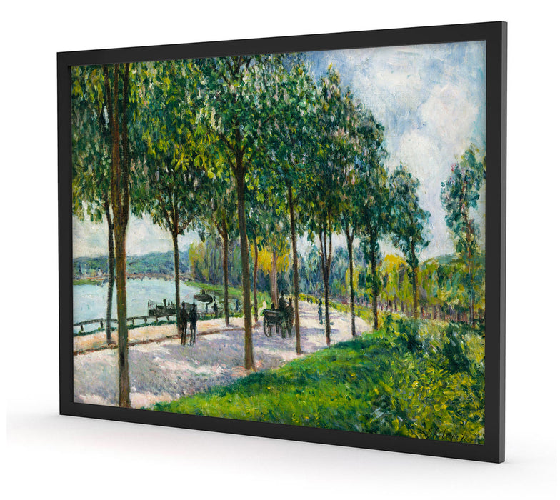 Alfred Sisley - Allée of Chestnut Trees , Poster mit Bilderrahmen