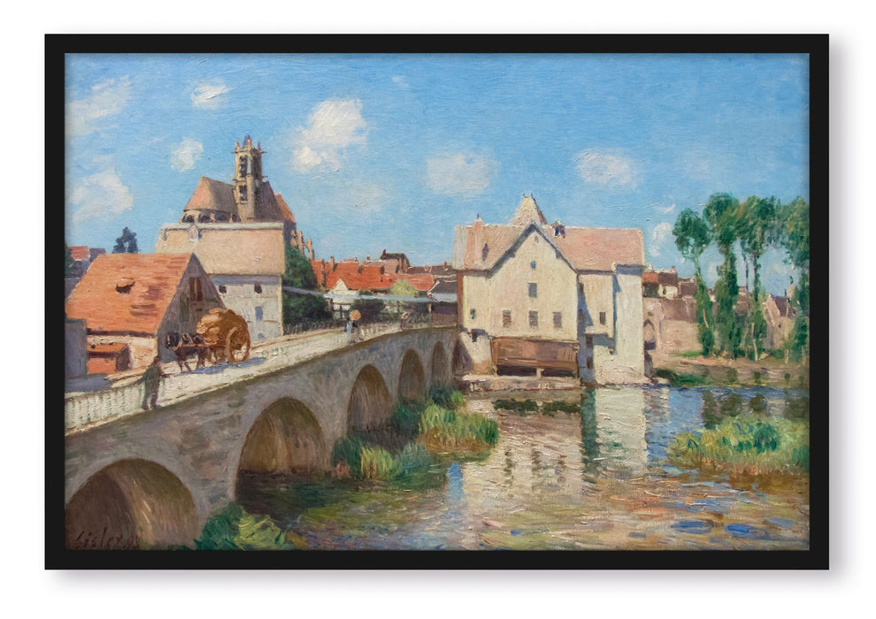 Alfred Sisley - Le pont de Moret, Poster mit Bilderrahmen