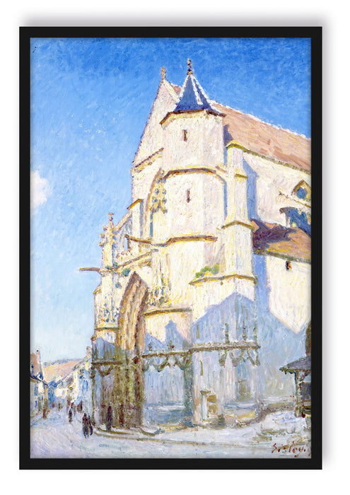 Alfred Sisley - L'église à Moret-Paris Petit-Palais, Poster mit Bilderrahmen