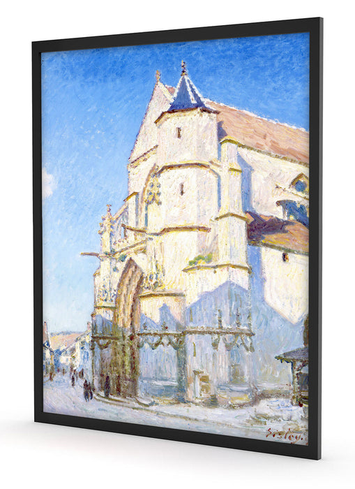Alfred Sisley - L'église à Moret-Paris Petit-Palais, Poster mit Bilderrahmen