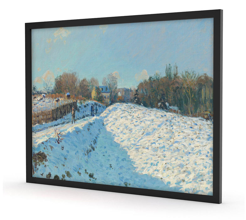 Alfred Sisley - Snow Effect at Louveciennes , Poster mit Bilderrahmen