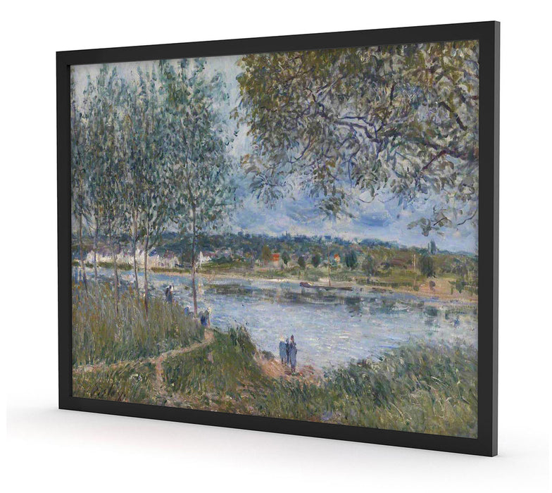 Alfred Sisley - By Way of the Old Ferry , Poster mit Bilderrahmen