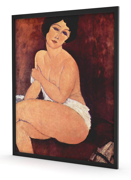 Amedeo Modigliani - Sitzende Nackte auf Divan, Poster mit Bilderrahmen