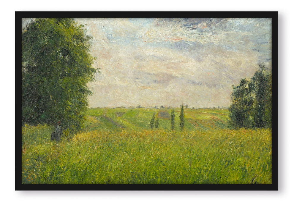 Pixxprint Camille Pissarro - SOLEIL COUCHANT PONTOISE , Poster mit Bilderrahmen