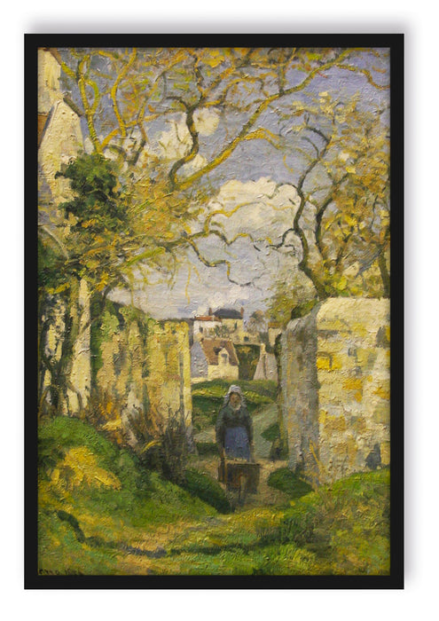 Pixxprint Camille Pissarro - Landscape from Pontoise , Poster mit Bilderrahmen