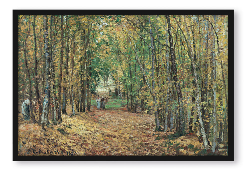 Pixxprint Camille Pissarro - Allée dans le parc de Marly, Poster mit Bilderrahmen