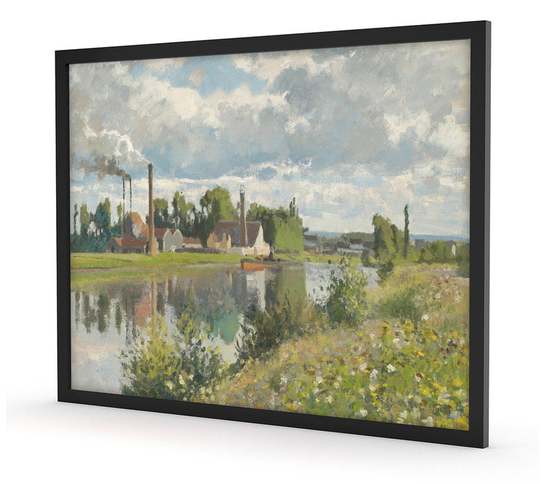 Camille Pissarro - Usine au bord de l'Oise Saint-Ouen L, Poster mit Bilderrahmen