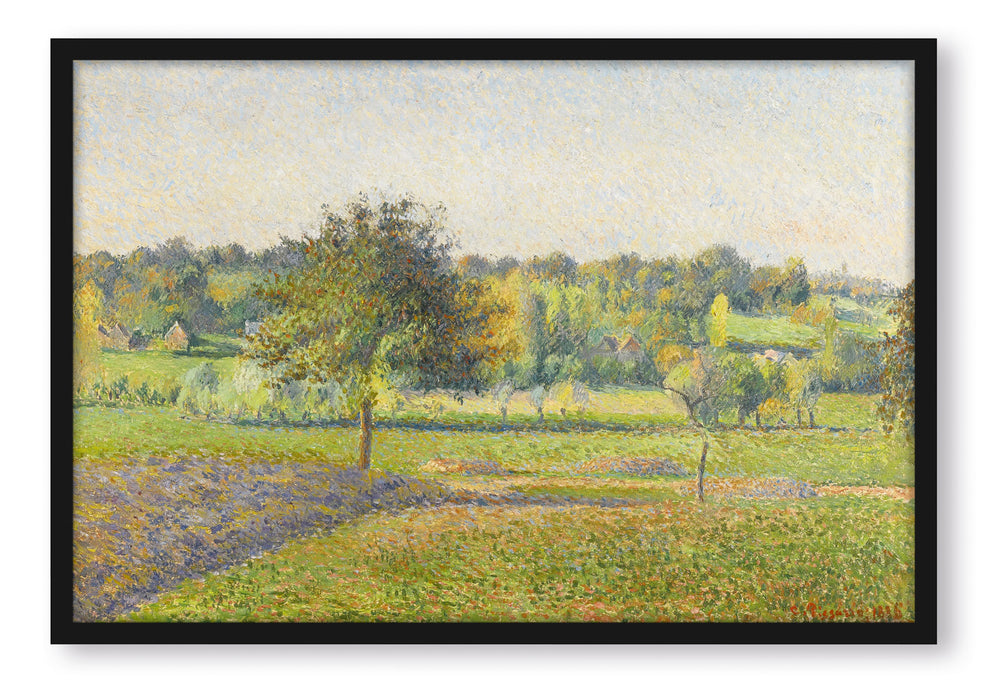 Pixxprint Camille Pissarro - PRAIRIE À ÉRAGNY , Poster mit Bilderrahmen