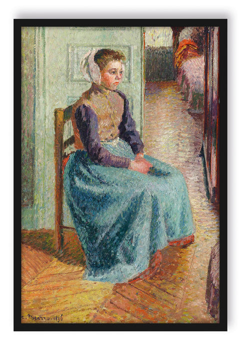 Camille Pissarro - PETITE BONNE FLAMANDE DITE LA ROSA, Poster mit Bilderrahmen
