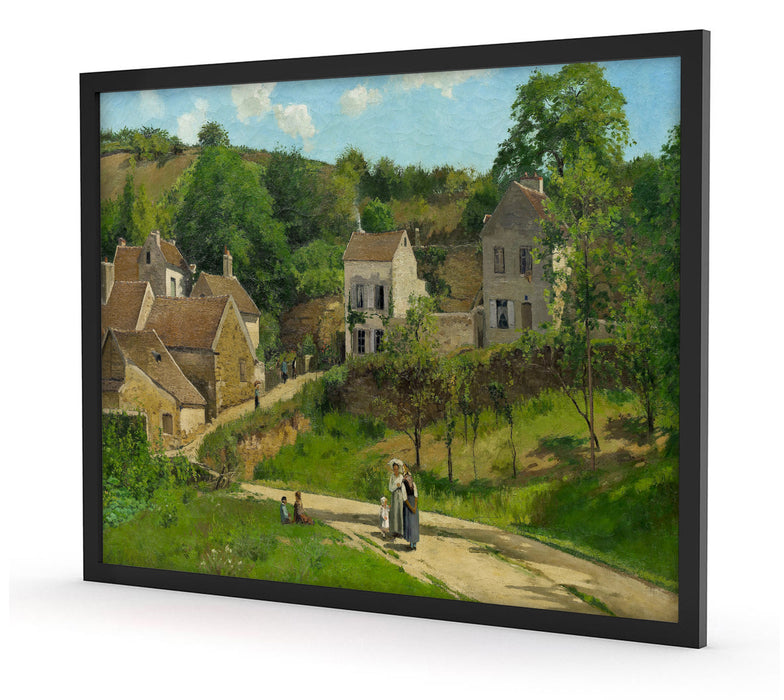 Camille Pissarro - The Hermitage at Pontoise , Poster mit Bilderrahmen