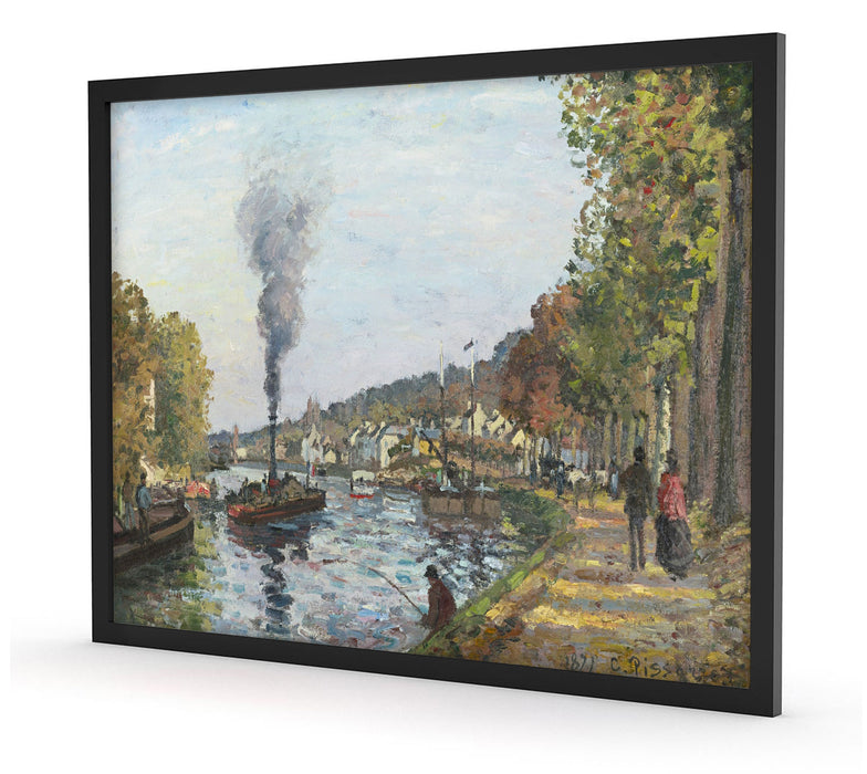 Camille Pissarro - LA SEINE À BOUGIVAL , Poster mit Bilderrahmen
