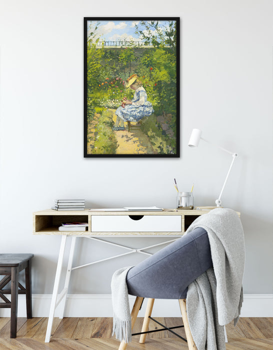 Camille Pissarro - JEANNE PISSARRODITE MINETTEASSIS, Poster mit Bilderrahmen