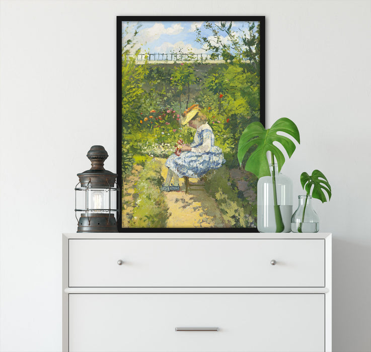 Camille Pissarro - JEANNE PISSARRODITE MINETTEASSIS, Poster mit Bilderrahmen