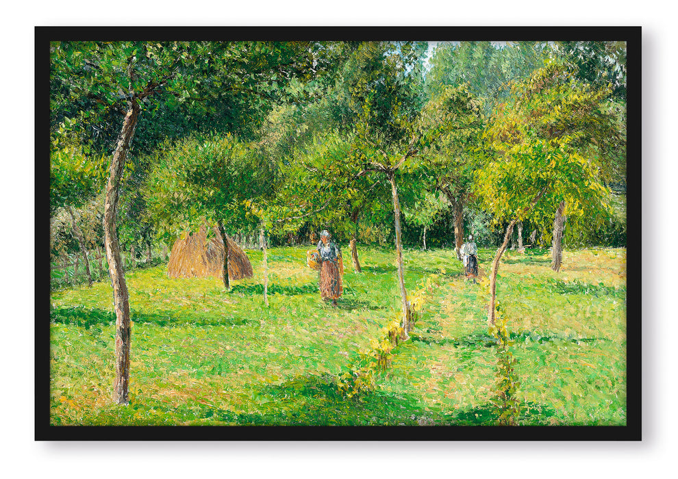 Pixxprint Camille Pissarro - Le jardin à Éragny, Poster mit Bilderrahmen
