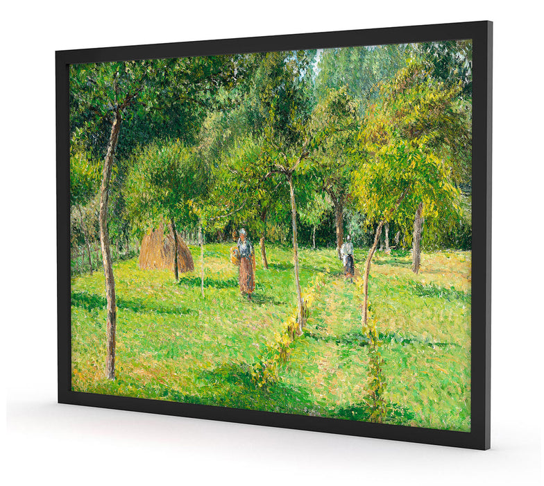 Camille Pissarro - Le jardin à Éragny, Poster mit Bilderrahmen