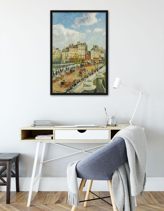 Camille Pissarro - The Pont Neuf, Poster mit Bilderrahmen