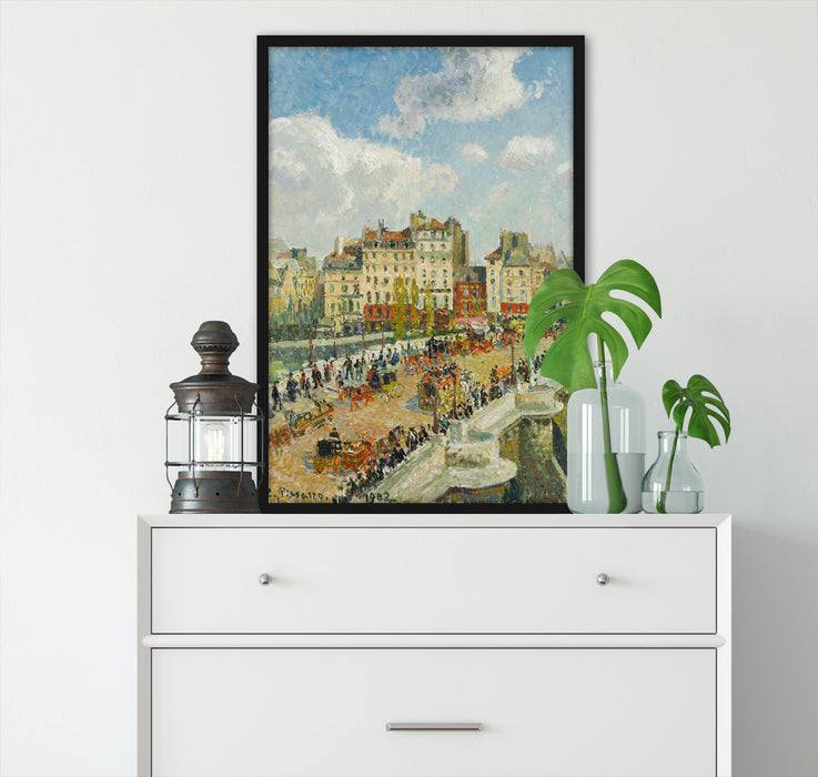 Camille Pissarro - The Pont Neuf, Poster mit Bilderrahmen