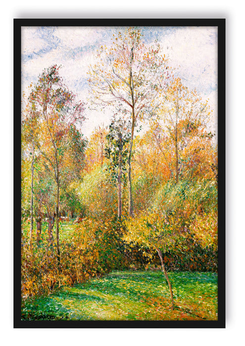 Pixxprint Camille Pissarro - Automne Peupliers Eragny, Poster mit Bilderrahmen