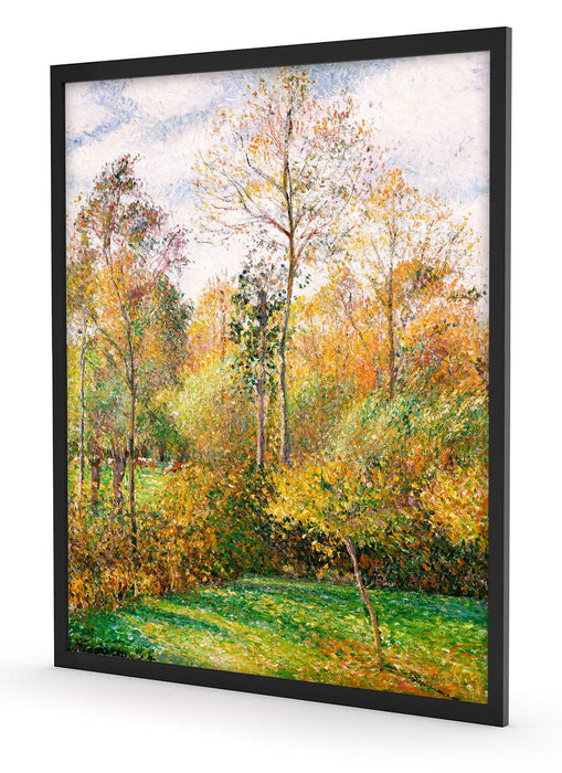 Camille Pissarro - Automne Peupliers Eragny, Poster mit Bilderrahmen