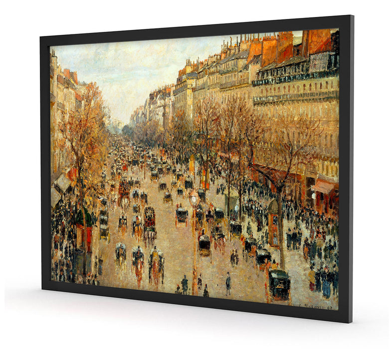 Camille Pissarro - Boulevard Montmartre, Poster mit Bilderrahmen