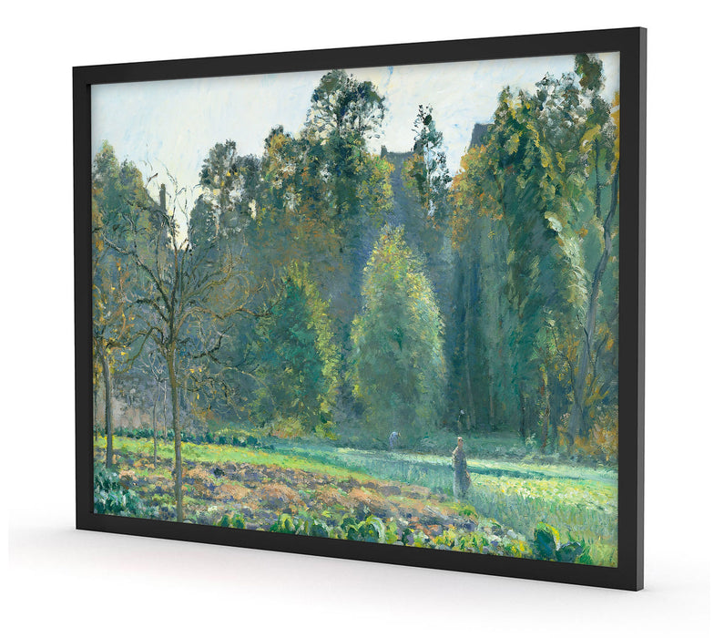 Camille Pissarro - Le champ de chou Pontoise, Poster mit Bilderrahmen