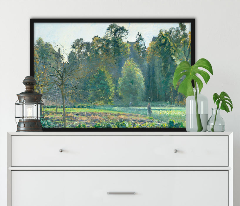 Camille Pissarro - Le champ de chou Pontoise, Poster mit Bilderrahmen