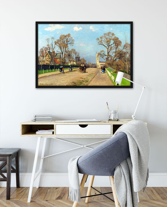 Camille Pissarro - The Avenue Sydenham , Poster mit Bilderrahmen