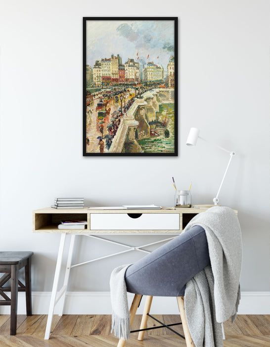 Camille Pissarro - Pont Neuf, Poster mit Bilderrahmen