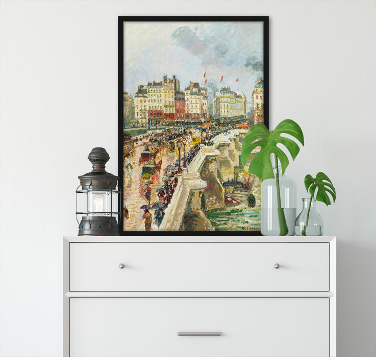 Camille Pissarro - Pont Neuf, Poster mit Bilderrahmen