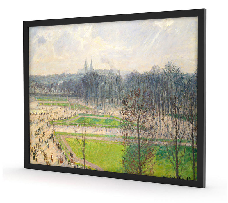 Camille Pissarro - The Garden of the Tuileries II, Poster mit Bilderrahmen