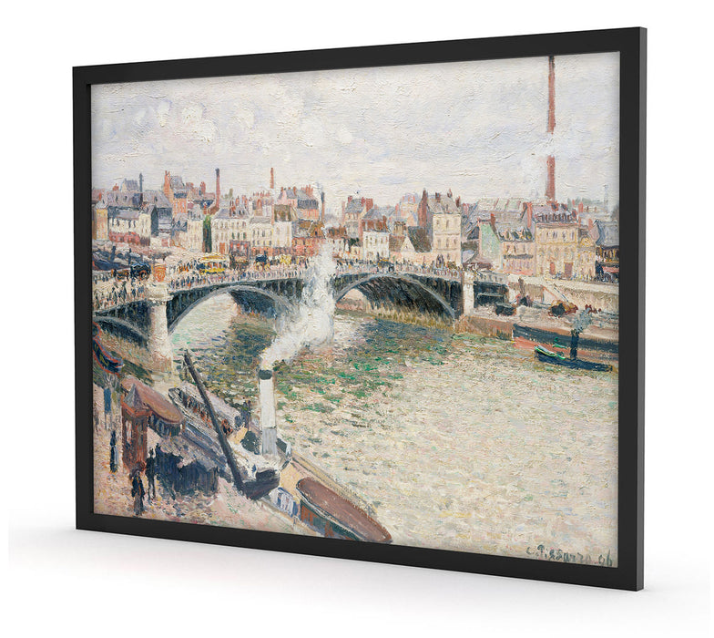 Camille Pissarro - Morning An Overcast Day Rouen , Poster mit Bilderrahmen