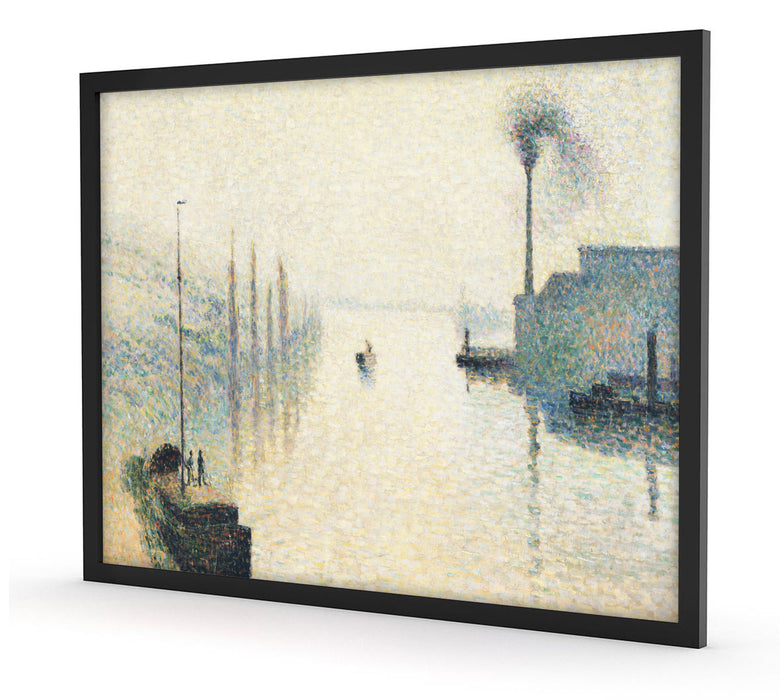 Camille Pissarro - L'Île Lacroix RouenThe Effect of, Poster mit Bilderrahmen