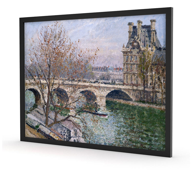 Camille Pissarro - Pont Royal and the Pavillon De Flore, Poster mit Bilderrahmen